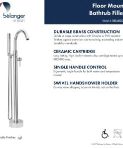 Keeney Holdings LLC Belanger DEL45 Single Handle Freestanding Tub Filler, Brushed Nickel -Moen-shop a34125df0fae8fb4 4393 w800 h800 b1 p0