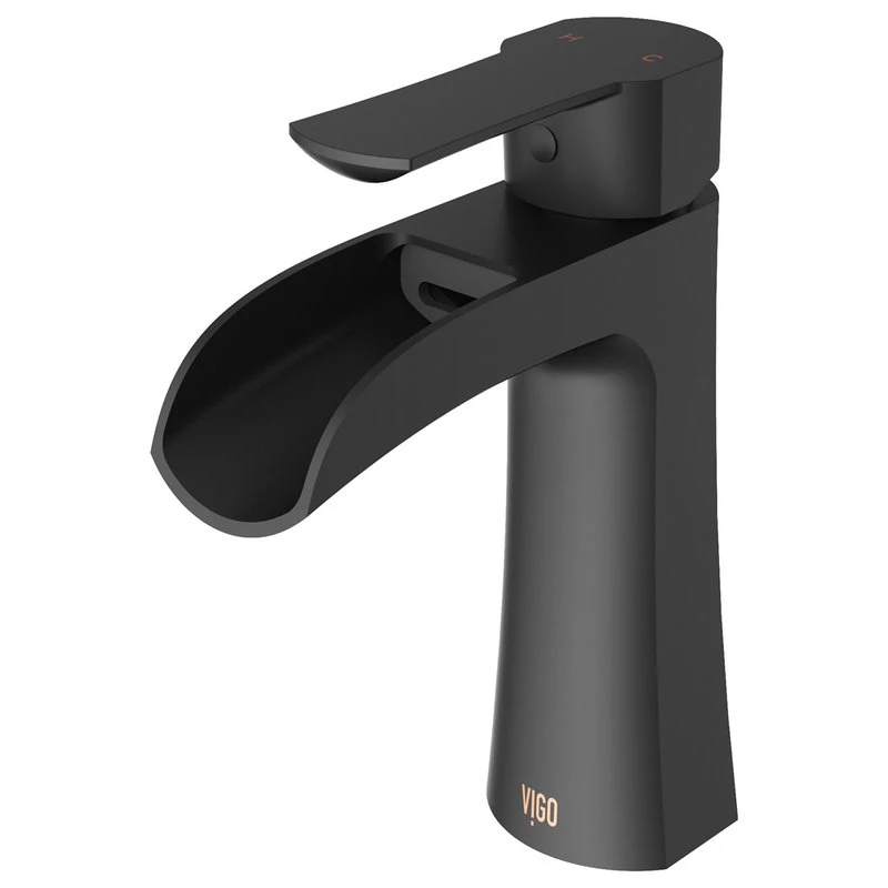 VIGO Paloma Single Hole Bathroom Sink Faucet, Matte Black 1 VIGO Paloma Single Hole Bathroom Sink Faucet, Matte Black
