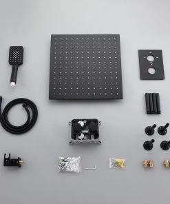 HOMARY 2-Function Thermostatic Shower System With Square Rain Shower And Hand Shower, 1 -Moen-shop a3a105210f97de13 7974 w800 h800 b0 p0