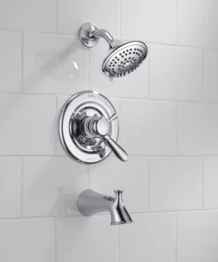 Delta Faucet Delta Lahara Monitor 17 Series Tub & Shower Trim, Chrome, T17438 -Moen-shop a43118470cbf4213 0961 w800 h800 b0 p0