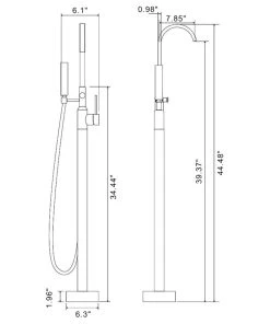 Jims Maison Single Handle Floor Mounted Clawfoot Tub Faucet, Matte Black -Moen-shop a5a159dc023a02a0 5681 w800 h800 b1 p0