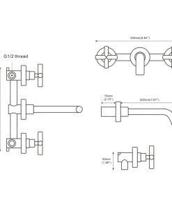 Allfixture Wasser Dual Handle Solid Brass Bathroom Faucet, Brushed Gold -Moen-shop a6e13a9d036568c0 0611 w800 h800 b1 p0