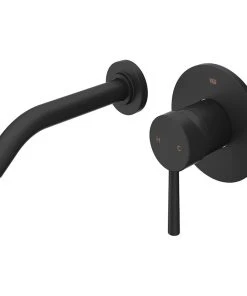 VIGO Olus Single Handle Wall Mount Bathroom Faucet, Matte Black