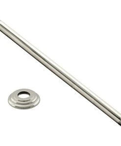 Westbrass 1/2" Ips X 19" Ceiling Mounted Shower Arm With Flange In Polished Nickel