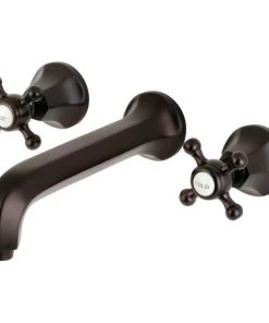 Kingston Brass KS4025BX 2-Handle Wall Mount Tub Faucet, Oil Rubbed Bronze
