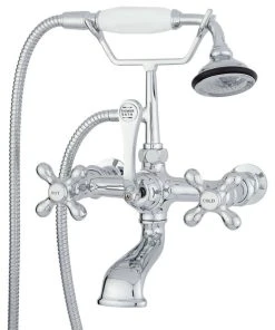The Tub Connection Classic Telephone Bathroom Wall Mounted Faucet, Chrome
