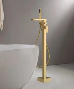 HOMARY Modern Waterfall Freestanding Bathroom Bathtub Faucet Floor Mount Tub Filler, Br -Moen-shop a911a3bc037dc73d 0713 w800 h800 b0 p0