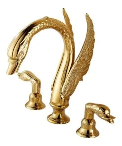 Miron Demid LLC Golden Swan Deck Mounted Bathtub Faucet, B