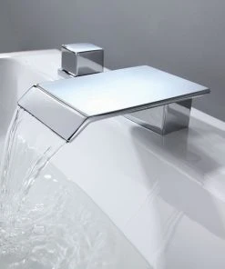 HOMARY Waterfall Widespread Bathroom Sink Faucet Square Double Handle Solid Brass, Chro -Moen-shop a9f1b1a90040a803 4972 w800 h800 b0 p0