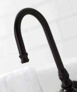 Kingston Brass CA3T5 3-3/8" Wall Mount Clawfoot Tub Faucet, Oil Rubbed Bronze -Moen-shop a9f1ed04013fb648 0024 w800 h800 b0 p0