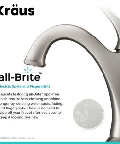 Kraus USA, Inc. Arlo Single Handle 1-Hole Bathroom Basin Faucet, Lift Rod Drain, SFS Steel 19 Kraus USA, Inc. Arlo Single Handle 1-Hole Bathroom Basin Faucet, Lift Rod Drain, SFS Steel -Moen-shop aae1d98f00e5e73f 3102 w800 h800 b0 p0