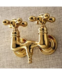 Kingston Brass Aqua Vintage 3-3/8" Wall Mount Tub Faucet, Polished Brass -Moen-shop aaf1edcb0bd8cad6 1859 w800 h800 b0 p0