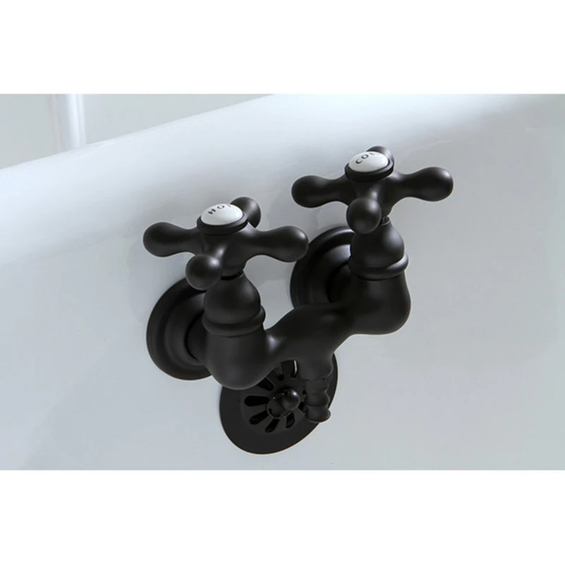 Kingston Brass 3-3/8" Wall Mount Tub Faucet, Oil Rubbed Bronze 2 Kingston Brass 3-3/8" Wall Mount Tub Faucet, Oil Rubbed Bronze - Image 2