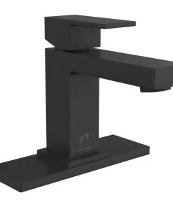 Keeney Holdings LLC Belanger QUA21 Single Handle Bathroom Faucet With Drain, Matte Black -Moen-shop ae61c20e0ee1259c 7573 w800 h800 b1 p0