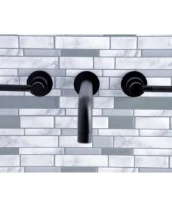 Kingston Brass KS8020DKL Two-Handle Wall Mount Tub Faucet, Matte Black -Moen-shop ae61c3e5013fb76e 0642 w800 h800 b0 p0