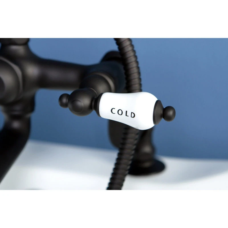 Kingston Brass Adjustable Center Deck Mount Tub Faucet, Oil Rubbed Bronze 2 Kingston Brass Adjustable Center Deck Mount Tub Faucet, Oil Rubbed Bronze - Image 2