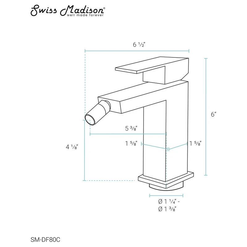 Swiss Madison Concorde Bidet Faucet, Chrome 11 Swiss Madison Concorde Bidet Faucet, Chrome - Image 11