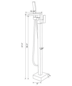 Jims Maison Freestanding Single Handle Clawfoot Tub Faucet, Gold -Moen-shop b071dfda0239fa13 5524 w800 h800 b1 p0