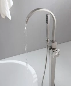 HOMARY Brushed Nickel Freestanding Tub Filler Brass Single Handle With Handheld Shower 16 HOMARY Brushed Nickel Freestanding Tub Filler Brass Single Handle With Handheld Shower -Moen-shop b0f18e64017bc017 2898 w800 h800 b0 p0