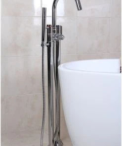 Kingston Brass Freestanding Tub Faucet With Hand Shower, Polished Chrome -Moen-shop b141e0bf0d532fa9 0968 w800 h800 b0 p0