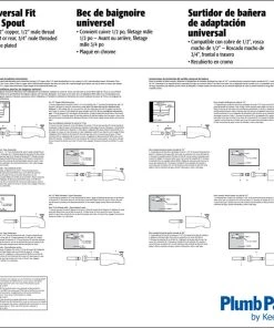 Keeney Holdings LLC Keeney PP825-33 Universal Tub Spout Without Front Diverter, Polished Chrome -Moen-shop b171479601fa9e0b 3794 w800 h800 b0 p0