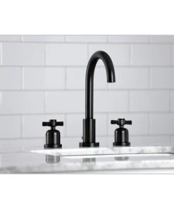 Kingston Brass Fauceture Widespread Bathroom Faucet With Brass Pop-Up, Matte Black -Moen-shop b241bff70dded803 8652 w800 h800 b0 p0