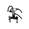 Kingston Brass AE7T Aqua Vintage Wall Mounted Clawfoot Tub Filler - Oil Rubbed