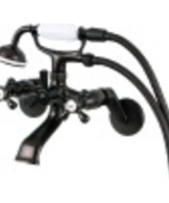 Kingston Brass Kingston 6" Adjustable Wall Mount Clawfoot Tub Faucet, Oil Rubbed Bronze