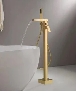 HOMARY Modern Waterfall Freestanding Bathroom Bathtub Faucet Floor Mount Tub Filler, Br -Moen-shop b3c12e4f037dc73d 0713 w800 h800 b0 p0