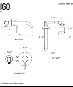 VIGO Olus Single Handle Wall Mount Bathroom Faucet, Matte Black 17 VIGO Olus Single Handle Wall Mount Bathroom Faucet, Matte Black -Moen-shop b501acb60ee29a55 4084 w800 h800 b0 p0