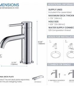 Kibi USA Circular Brass Single Handle Bathroom Faucet KBF1008, Chrome, With Drain 17 Kibi USA Circular Brass Single Handle Bathroom Faucet KBF1008, Chrome, With Drain -Moen-shop b541a67b01ba5342 1750 w800 h800 b1 p0