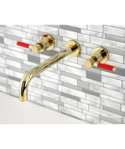 Kingston Brass KS8022DKL Two-Handle Wall Mount Tub Faucet, Polished Brass -Moen-shop b551b6e8013fb79a 0641 w800 h800 b0 p0