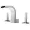 HOMARY Widespread Waterfall Bathroom Sink Faucet,Deck Mount Bathroom Mixer Faucet, Chro