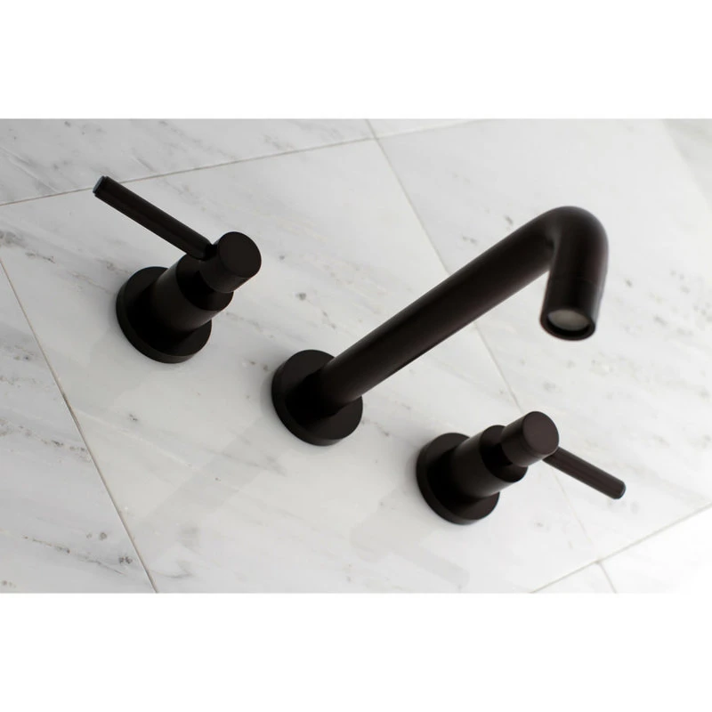 Kingston Brass Two-Handle Wall Mount Tub Faucet, Oil Rubbed Bronze 4 Kingston Brass Two-Handle Wall Mount Tub Faucet, Oil Rubbed Bronze - Image 4