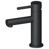 Blossom Kitchen & Bath Supply Blossom Brass Round Single Handle Bathroom Vanity Sink Faucet, Matte Black