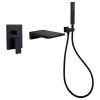 JimsMaison Wall Mount Tub Faucet With Handheld Shower