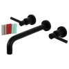 Kingston Brass KS8020DKL Two-Handle Wall Mount Tub Faucet, Matte Black