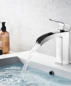 Vinnova Liberty Single Handle Basin Bathroom Faucet In Nickel -Moen-shop b911be400fcee298 5325 w800 h800 b0 p0