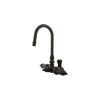 Kingston Brass Gooseneck Faucet With Back Outlet & Diverter, Oil Rubbed Bronze