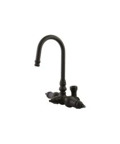 Kingston Brass Gooseneck Faucet With Back Outlet & Diverter, Oil Rubbed Bronze