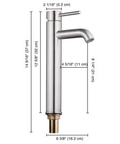 Yescom 12" Bathroom Vessel Sink Faucet 1-Hole, Brushed Nickel -Moen-shop b9815a100ddde7e6 2330 w800 h800 b1 p0