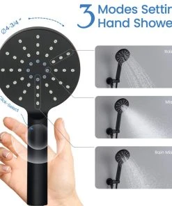 Kibi USA Circular Pressure 3-Function Shower System, Rough-In Valve, Matte Black 25 Kibi USA Circular Pressure 3-Function Shower System, Rough-In Valve, Matte Black -Moen-shop b9b13af303375b30 5029 w800 h800 b1 p0