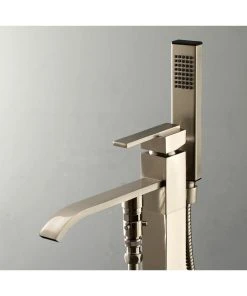 Kingston Brass Freestanding Tub Faucet With Hand Shower, Brushed Nickel -Moen-shop bad161260bd8d15c 5176 w800 h800 b0 p0