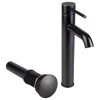 Italia Faucets European Vessel Sink Faucet And Drain Set Oil Rubbed Bronze