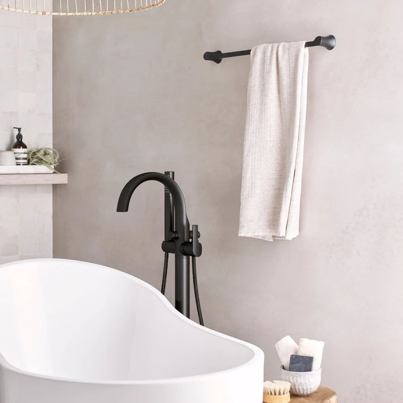 Moen One-Handle Tub Filler Includes Hand Shower, Matte Black 2 Moen One-Handle Tub Filler Includes Hand Shower, Matte Black - Image 2