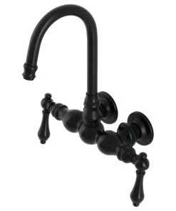 Kingston Brass AE1T0 3-3/8" Wall Mount Tub Faucet, Matte Black