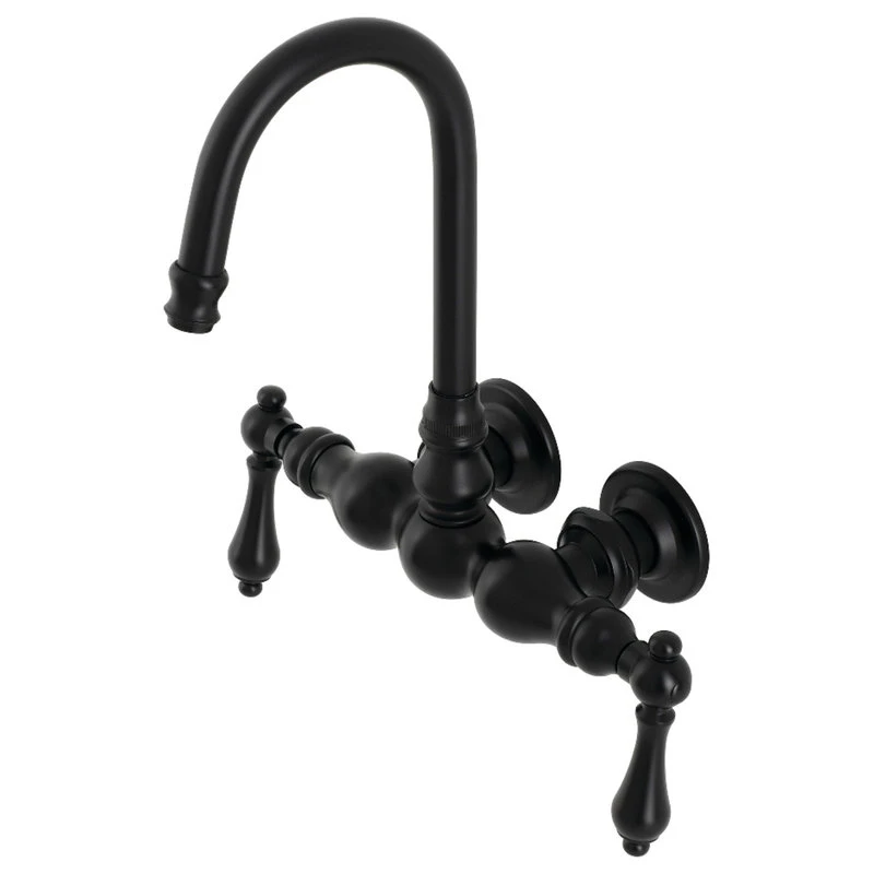 Kingston Brass AE1T0 3-3/8" Wall Mount Tub Faucet, Matte Black 1 Kingston Brass AE1T0 3-3/8" Wall Mount Tub Faucet, Matte Black