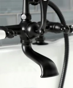 Kingston Brass AE205T0 7" Tub Faucet With Hand Shower, Matte Black -Moen-shop bcc19c26013fb6d4 1849 w800 h800 b0 p0