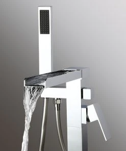 HOMARY Modern Waterfall Freestanding Bathroom Bathtub Faucet Floor Mount Tub Filler, Ch -Moen-shop bd819b0d0d243fb7 0715 w800 h800 b0 p0