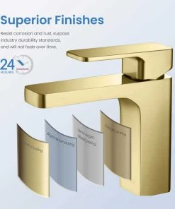 Kibi USA Blaze Single Handle Bathroom Sink Faucet, Brushed Gold -Moen-shop bdb19b6201c61932 6839 w800 h800 b0 p0